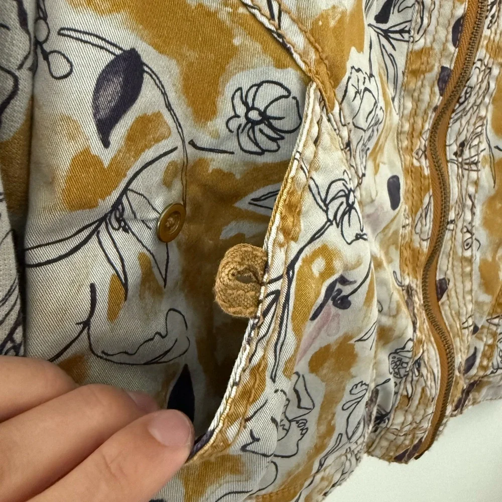 Anthropologie Marrakech Full Zip Floral Jacket size medium - Picture 8 of 9